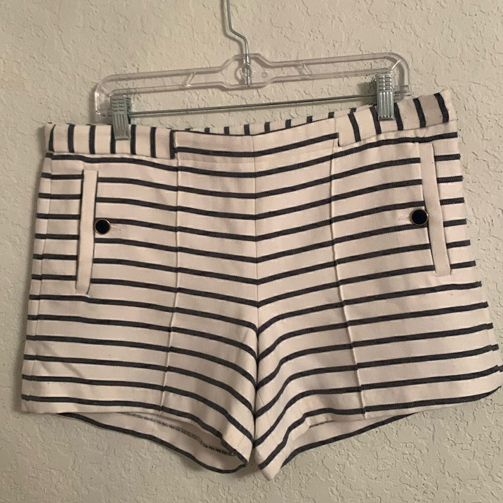 Dalia Striped Nautical Shorts Size 10